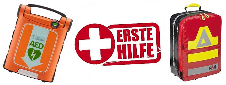 Abbildung Defibrilator und Medi-Rucksack